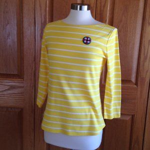 TALBOTS - Striped Appliqued Tee - Like New